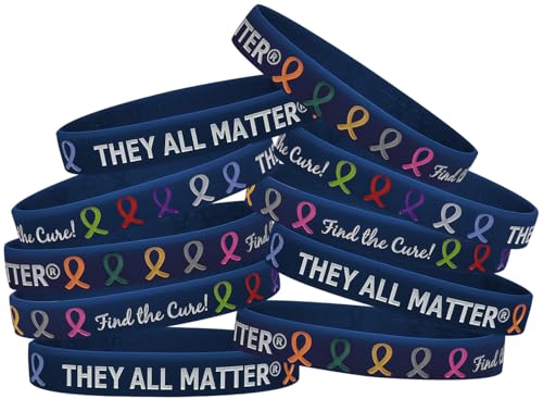 Bracelets cancer en silicone résistants et confortables - Lot de 10