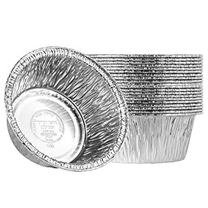 PLASTICPRO 4.5” Inch Round Tin Foil Pans Disposable Aluminum, Freezer & Oven Safe Pack of 20