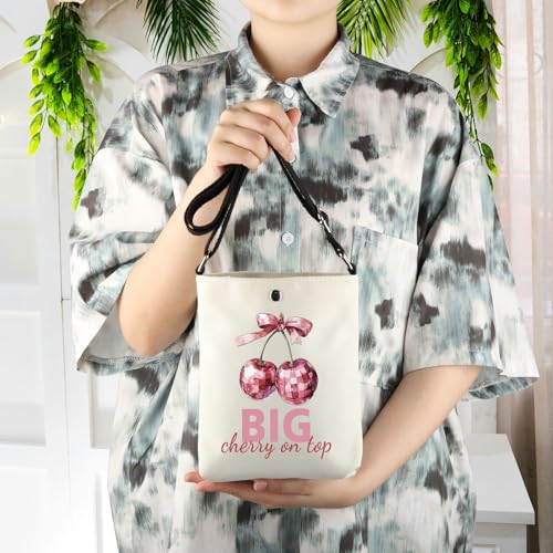 WCGXKO Little Cherry on Top Crossbody Bag Big Little Sorority Gift Big Little Reveal Day Gift 5