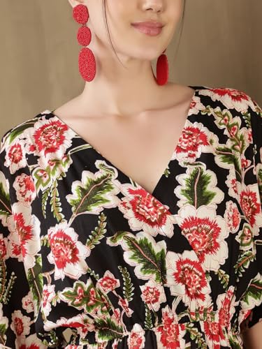 Image of FebQ Elegant & Comfortable Rayon Elastic Dress