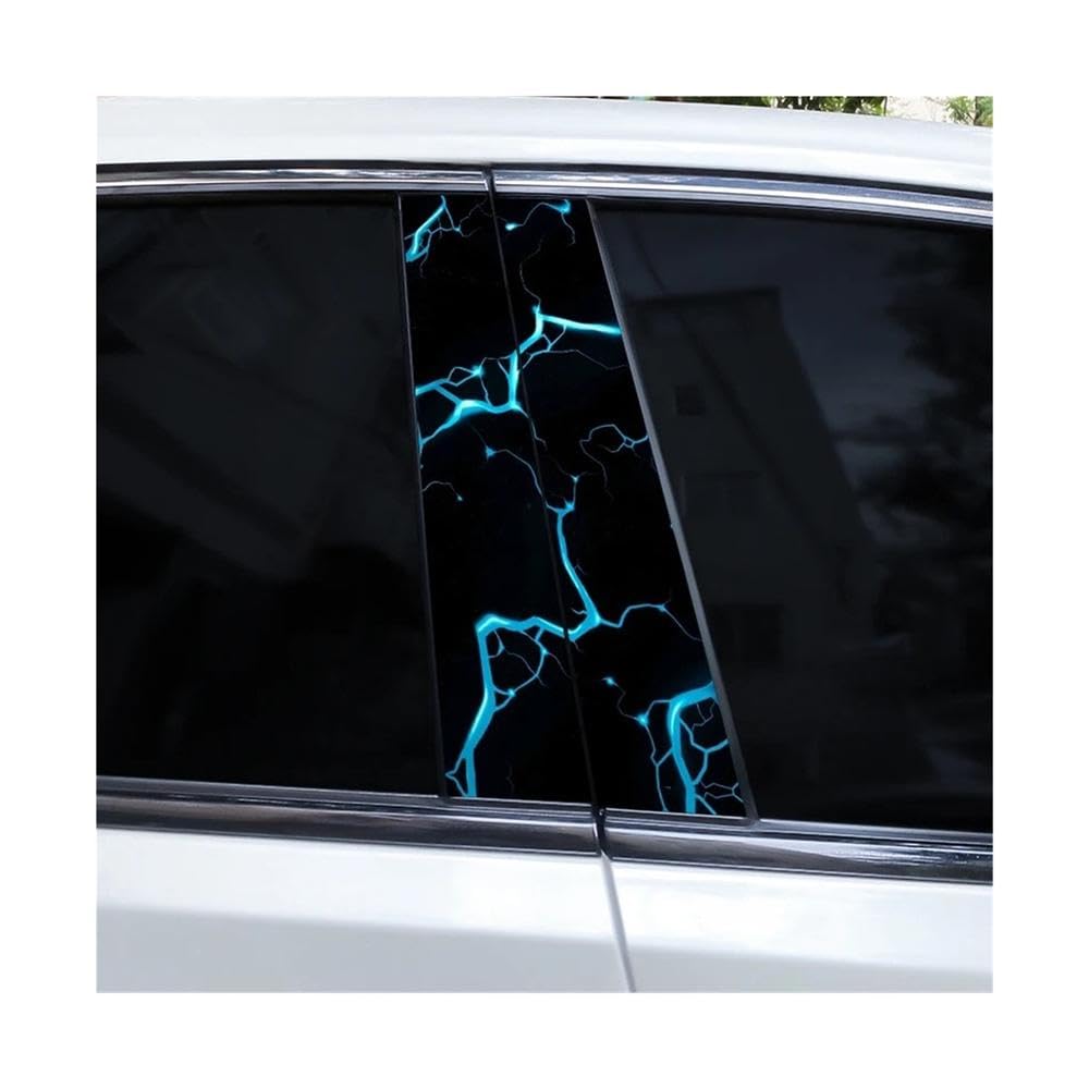 Bertdcx H Lightning Cool Car B-Pillar Stickers Cover Scratches Suitable For Most Car Door Pillar Stickers Auto Parts(H)