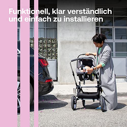 Bugaboo Autokindersitz-Adapter für Donkey Kinderwagen in Mono Konfiguration, einfaches Click-and-Go-System, Schwarz