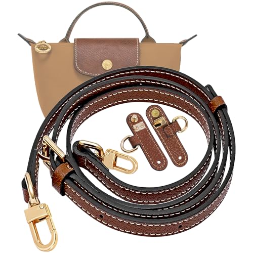 LOUKAYCCI Mini bolsas de couro alça de ombro para Longchamp Mini Bag Nude TAUPE kit de alça