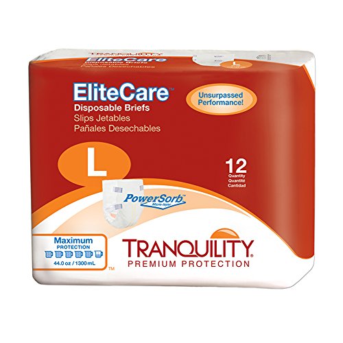 Tranquility EliteCare Maximum Absorbency Tape-Tab Style Brief (Large - 48 Count)