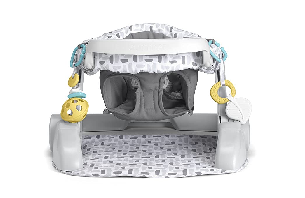 Summer Infant Asiento elevador de piso de 3 posiciones para aprender a sentarse | Bandeja extraíble para aperitivos y diseño plegable plano
