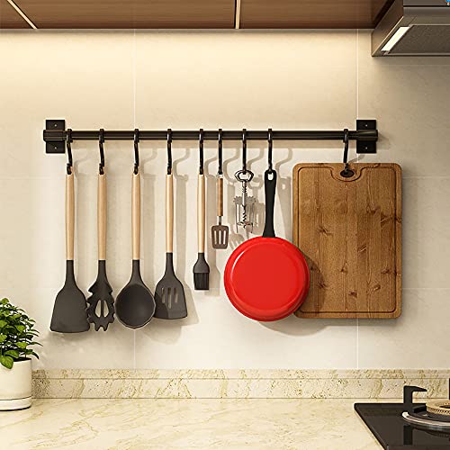 15.75Inch Deksel Gebruiksvoorwerp Hanger Potten En Pannen Opknoping Rack Wandmontage, Ruimte Aluminium Keukenrail Voor… - Image 2