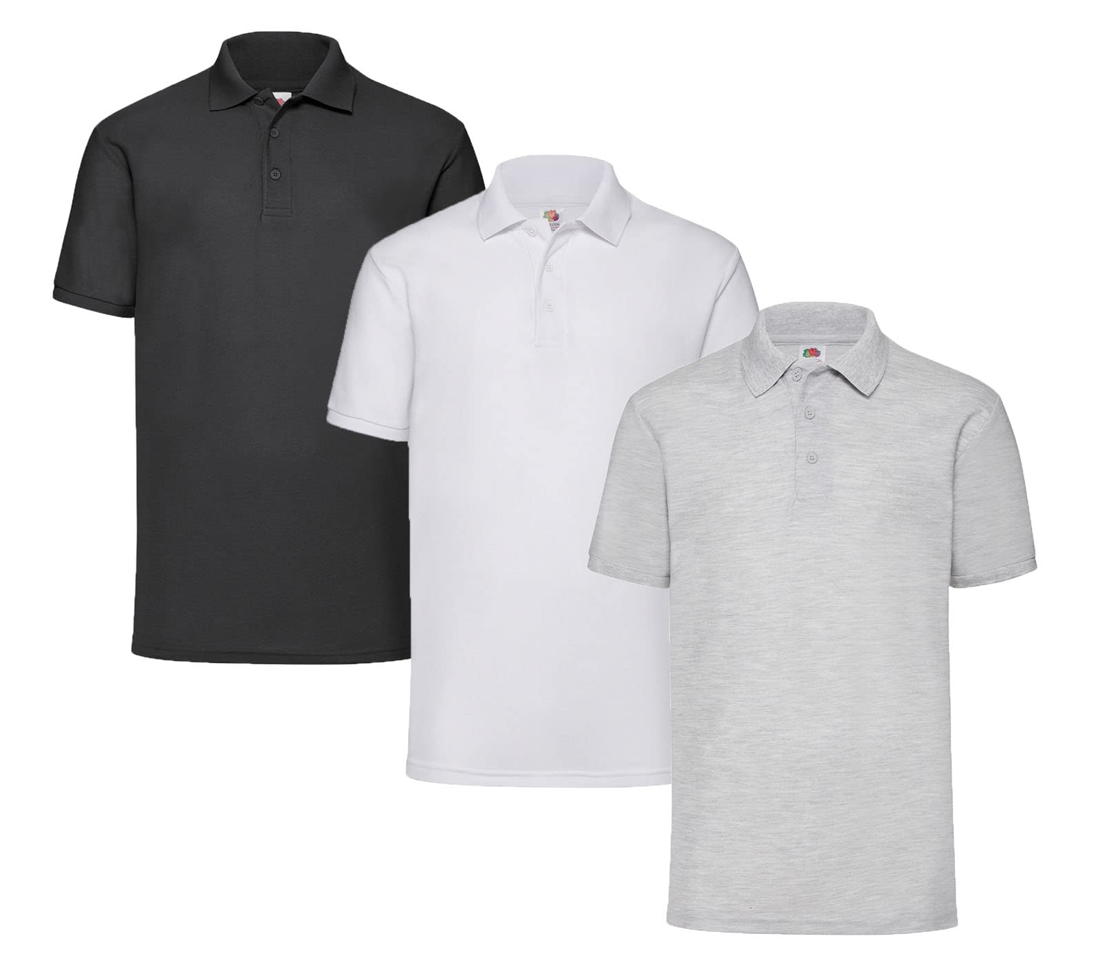 Fruit of the Loom Men's Polo Shirt (Pack of 3), XXXX-Large