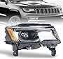 Partzer For 2016-2021 Jeep Grand Cherokee HID Headlight Black Right Passenger Side