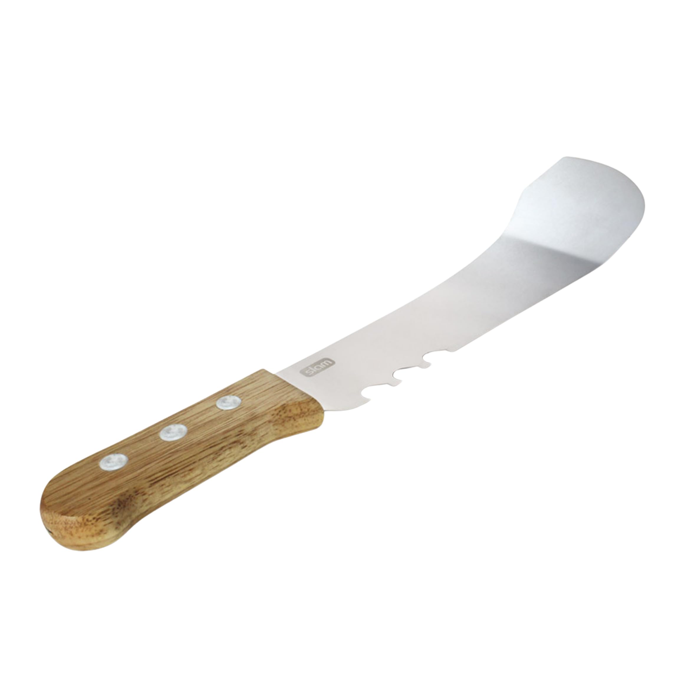 Winkee - Grillmachete de alta calidad I Hoja de acero inoxidable con mango de madera I Grill Machete I Grill Machete I Cubiertos de barbacoa con abrebotellas, espátula para barbacoa I Accesorios de