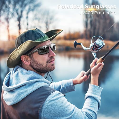 Image of DADA-PRO Polarized Sunglasses Men Sport Driving Sun Glasses Ultralight Al-Mg Mirrored Shades UV400 Protection