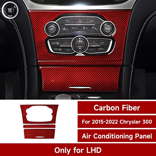 Image of Car Central Control Air Conditioning Panel Decals for 2015-2023 Chrysler 300 / 300C / 300S / Limited /Touring Accessories Interior Stickers