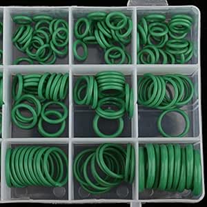 270PCS Green HNBR O-Rings Assortment Kit For A/C Compressor 18 Sizes - Foto 9