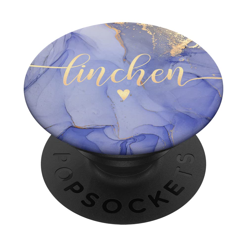 Linchen Letter L Initial Cute Purple Personalized PopSockets Swappable PopGrip