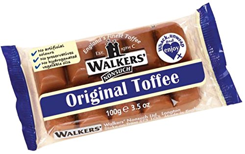 Walkers NonSuch Toffee Bars 10 x 100grams with Tray Gift British Made (Original - Tray)