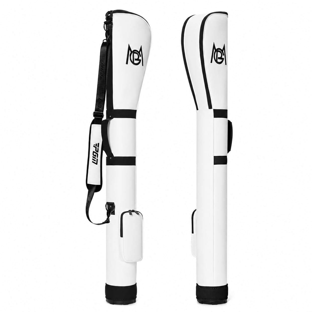 harayaa Damen Golf Tasche mit Hauptfach Reißverschluss Schultergurt Tragegriff Seitenfach Und Funktionalem Boden aus Mikrofasermaterial für Golfturniere Reisen Outdoor-aktivitäten, Weiß-black