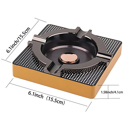 OILP Cigar Ashtray Metal Outdoor Cigar Cigarette Ashtray for Patio/Home