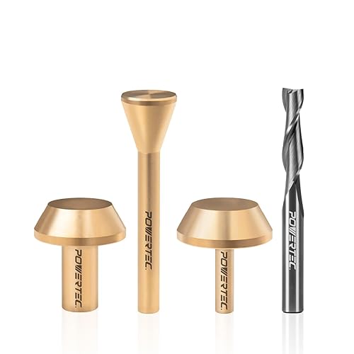 POWERTEC Guía de plantilla de enrutador 71348V 5964 pulgadas para Porter-Cable 42039 Buje guía de latón macizo para enrutadores Black and Decker y