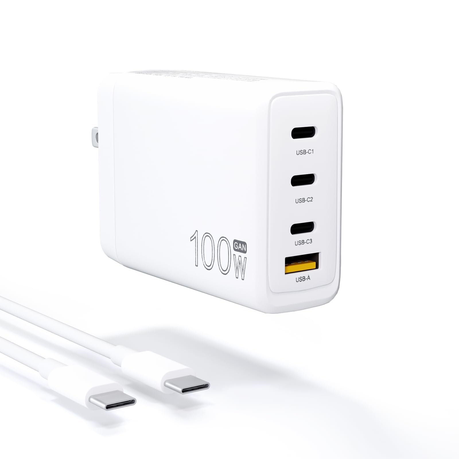 Zosam 100W GaN Battery Universal Charger Compatible with DJI Drones, 4-Port PD USB C Fast Charging Power Adapter Compatible with DJI Mini/Air 3/Neo/