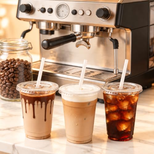  100 Pack 20oz Disposable Plastic Cups with Lids and Straws  - image 8