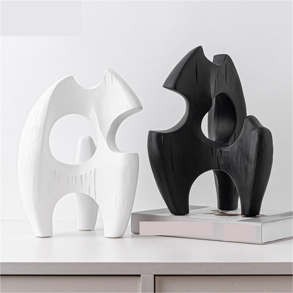 Esculturas de arte geométricas Estatua de resina Decoraciones para el hogar