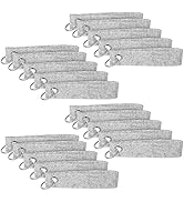 20 Stück Filz Schlüsselanhänger, Edelstahl Ring Schlüsselring mit, Schlüsselanhänger Rohling für ...