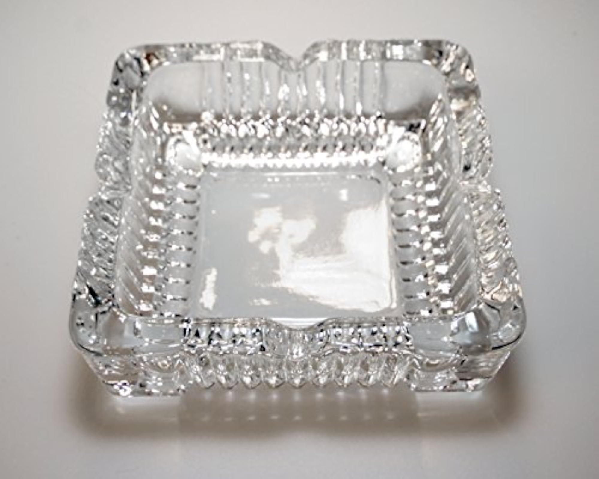 Square Glass Ashtray Size 5 X5 Inches