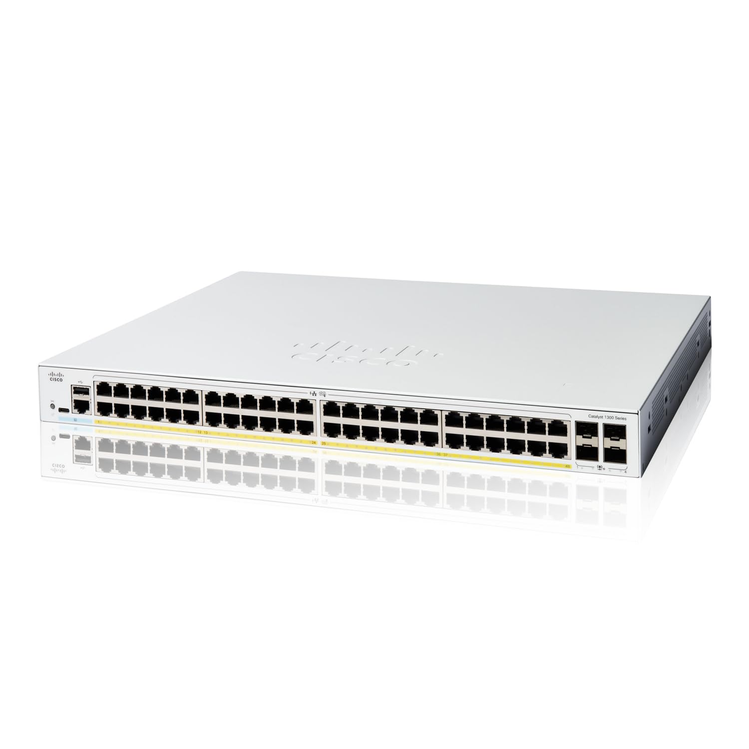 Cisco Catalyst 1300-48FP-4G Managed Switch 48 Port GE Full PoE 4x1GE SFP Metal Enclosure Corporate (C1300-48FP-4G)
