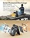 Solar Camping Fan 10400mAh, Solar Powered Fan with LED Lantern, 7W Rechargeable Battery Operated Fans for Outside, 4 Speeds, 2-8H Timer and Quiet Battery Powered Solar Tent Fans for Outdoor, Barbecue