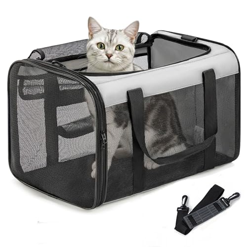Image of Conlun Soft-Sided Cat Carrier for Small-Medium Cats, Puppies up to 15 Lb, Airline Approved