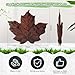 DoubleFill 3 Pcs Maple Leaf Stepping Stone 12 Inch Iron Maple Shaped Foot Step Stone Figurine Decorative Portable Stepping Stone Statue for Garden Lawn Patio Yard Walkway Outdoor Indoor Decor, Brown
