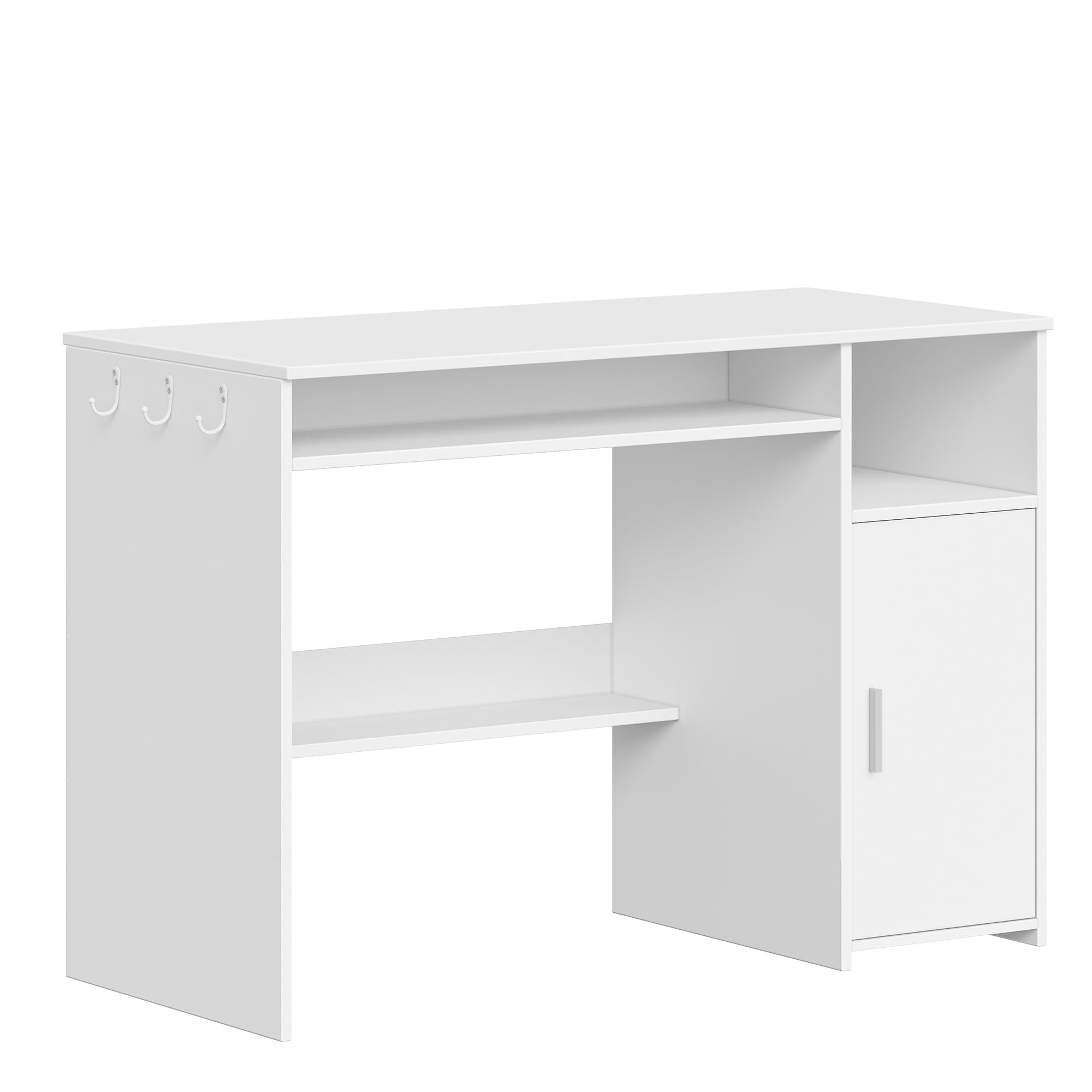 Hzuaneri Schreibtisch 108 x 50 cm 1 Tür Weiß | Minimalistisch, 1 Tür, stabil. Für Büro/Arbeitszimmer/Schlafzimmer. 108x50cm, Weiß. Ref. CD10103X.