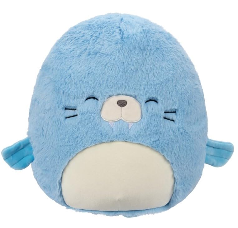 Squishmallows Squishmallow Plush Toy FuzzAMallows Harvey the Walrus 30 cm Cuddly Toys Original 2024