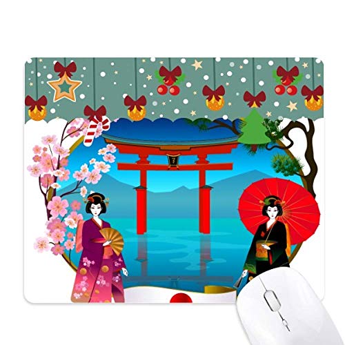 Alfombrilla de ratón de cultura japonesa con diseño de kimono para mesa de oficina