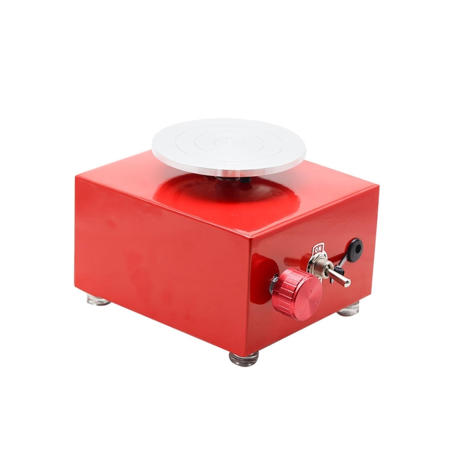 Maszyna do kół garncarskich, mini elektryczny gramofon rzemieślniczy z tacą do rzeźbienia w glinie, niezbędne narzędzia dla początkujących i hobbystów