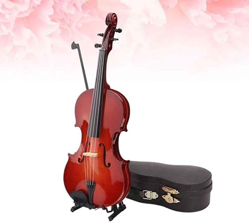 Miniatura 7 de BESPORTBLE Mini violín modelo de instrumento musical de violín, decoración de escritorio, accesorios de fotografía, adorno de modelo de casa de