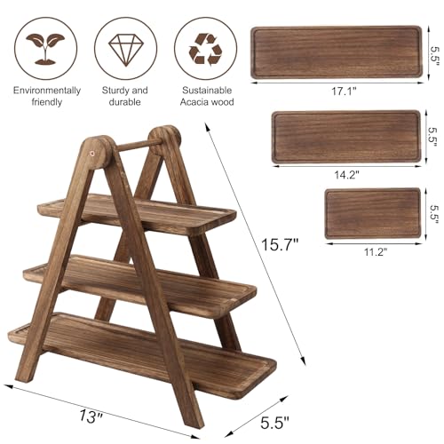 Support à gâteaux rectangulaire pour optimiser l'espace de table de buffet - 3