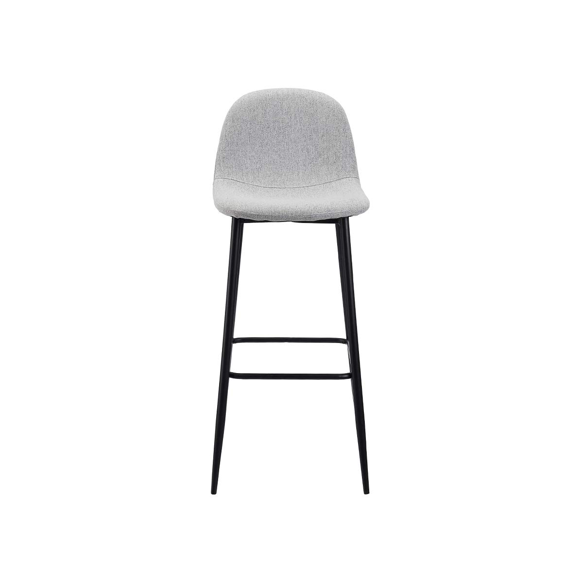 CangLong Upholstered Bar Height Stool Chair with Metal Legs for Bar, Kitchen, Dining Room, Living Room and Bistro Pub, Set of 1, Grey