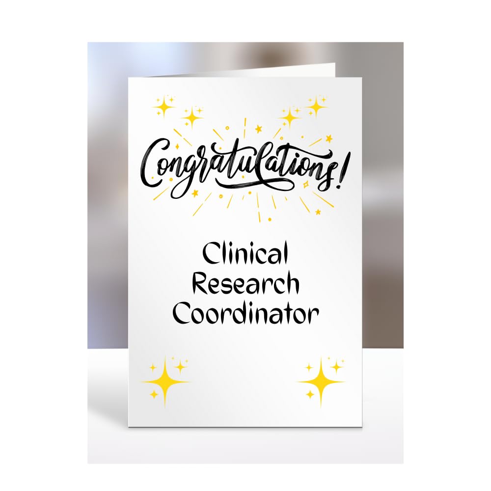 Congratulations Clinical Research Coordinator card, gifts for men, women, colleagues, boss, manager, son, daughter, grandson, presents for christmas, A5-243a_157