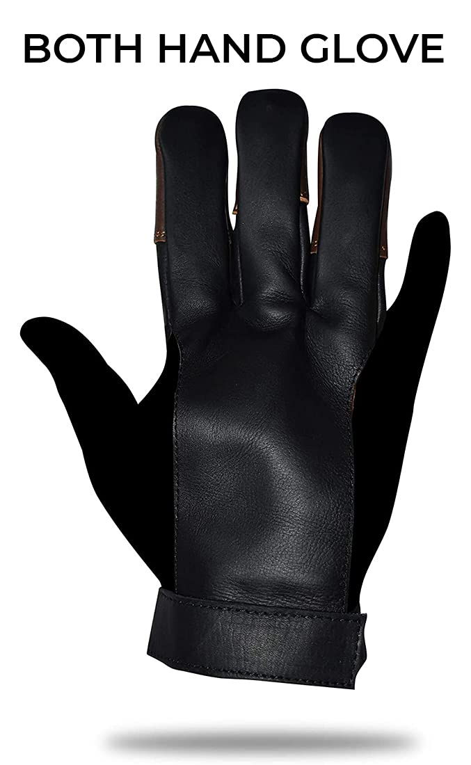 Gant De Tir à L'Arc Pleine Main (3 Doigts) En Cuir Souple - Vista