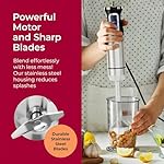 Mueller Immersion Blender Handheld - 8 Speed Stainless Steel Electric Hand Blender, 3 in 1 Emulsion Blender Handheld with Turbo Mode, Stick Blender Emulsifier for Kitchen for Soup, Smoothie, Puree - Image 5