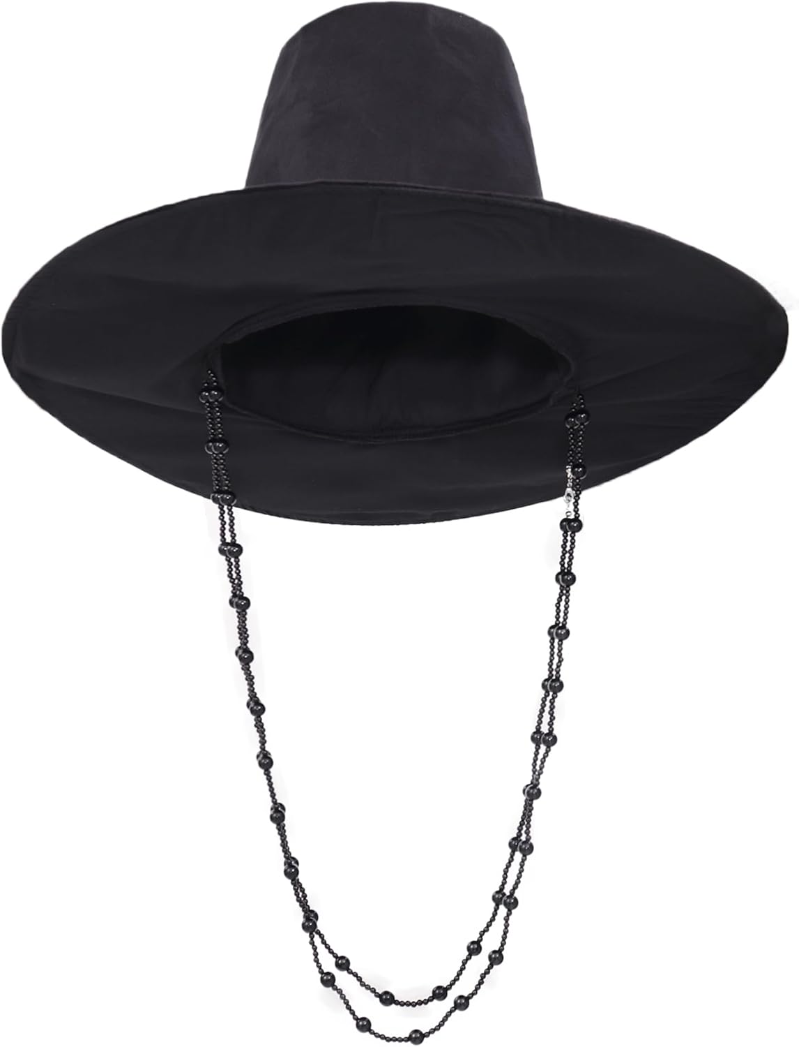 DAZCOS Cosplay Korean Hat for Men Accessories Black Chains Cap for Halloween