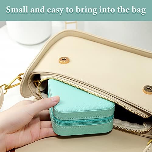Small Jewellery Box, JARAGAR Portable Travel Jewellery Organiser Leather Mini Travel Jewelry Box for Rings Earrings Necklace Bracelets Jewelry Gift for Women Girls