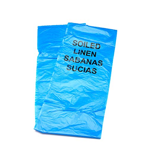MediChoice Soiled Linen Bag, Bi-Lingual, Reinforced Seams, 16 Mic, 44 Gallon, 38x46 Inch, Blue, 131446VXOPR1 (Case of 250)