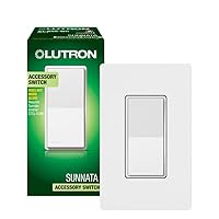 Vista 13 de Lutron Sunnata STCL-153MW-WH, interruptor de luz con atenuación táctil con placa de pared, tecnología avanzada LED+ para LED e incandescente, 3