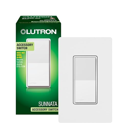 Vista 39 de Lutron Sunnata - Interruptor de atenuación táctil con tecnología LED avanzada para LED e incandescente, 3 vías/multiubicación, STCL-153MS-WH, blanco