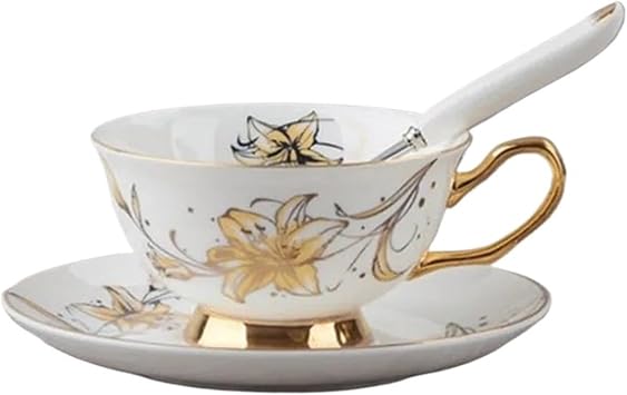 Tea Cups Royal Classical China Black Tea Cup Luxurious Ceramic Coffee Cups High Quality Porcelain For TeaColor-O