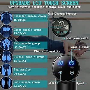 Elefor Massage Gun Deep Tissue, Percussion Back Massager Gun for Athletes Muscle Massage Gun for Pain Relief with 8 Massage Heads & 20 Speeds (Matte Black) — photo 2 of 6