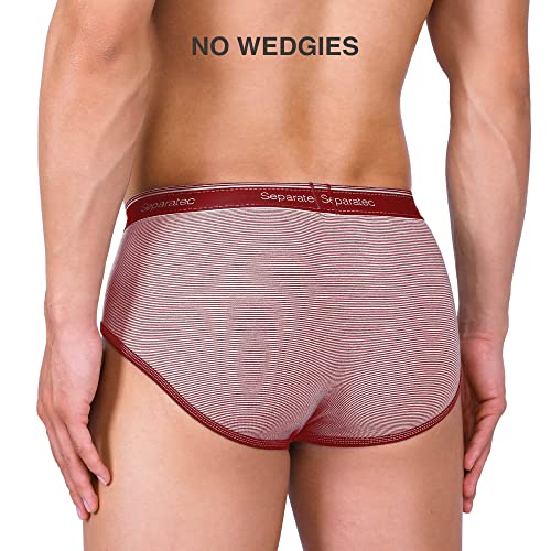 Separatec Men's Underwear Breathable Moisture Wicking Viscose Briefs for Men, Ball Support Pouch Underwear 6 Packs3
