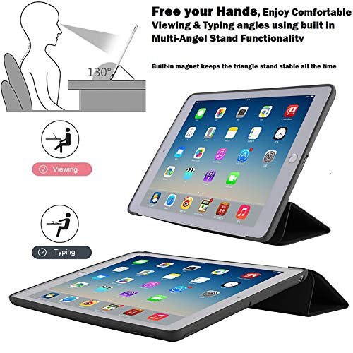 Image of DuraSafe Cases For Old Model iPad 2nd Gen 9.7 inch 2011 Silicone Cover A1395 A1396 A1397 MC769HN /A MC770HN /A MC954HN /A MC960HN /A MC979HN /A MC980HN /A MC989HN /A MC916HN /A MC981HN /A MC957HN /A MC985HN /A Black