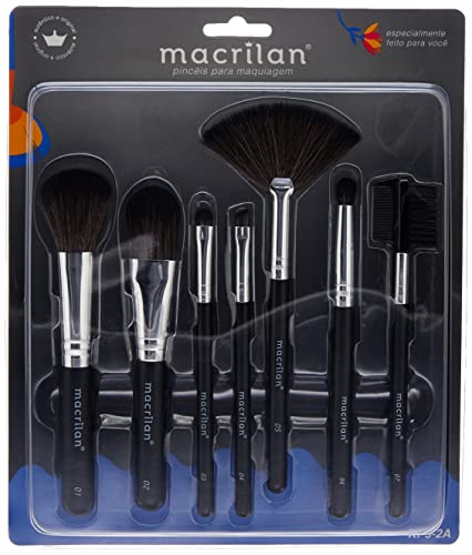 Macrilan Kit Com 7 Pincéis Para Maquiagem - Kp9-2A